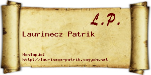 Laurinecz Patrik névjegykártya
